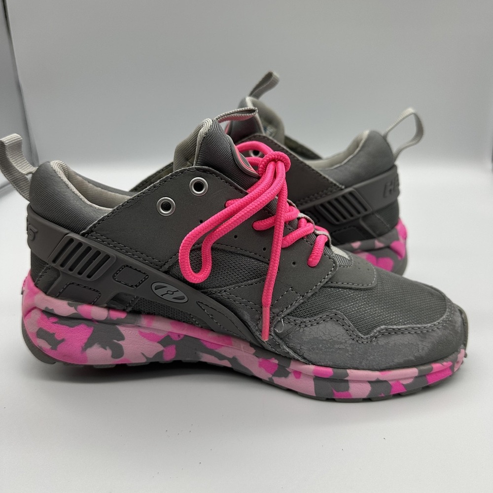Heelys Shoes Youth Size 3 Gray Pink Camo Skate Sneakers Force HE100098 - Picture 7 of 12